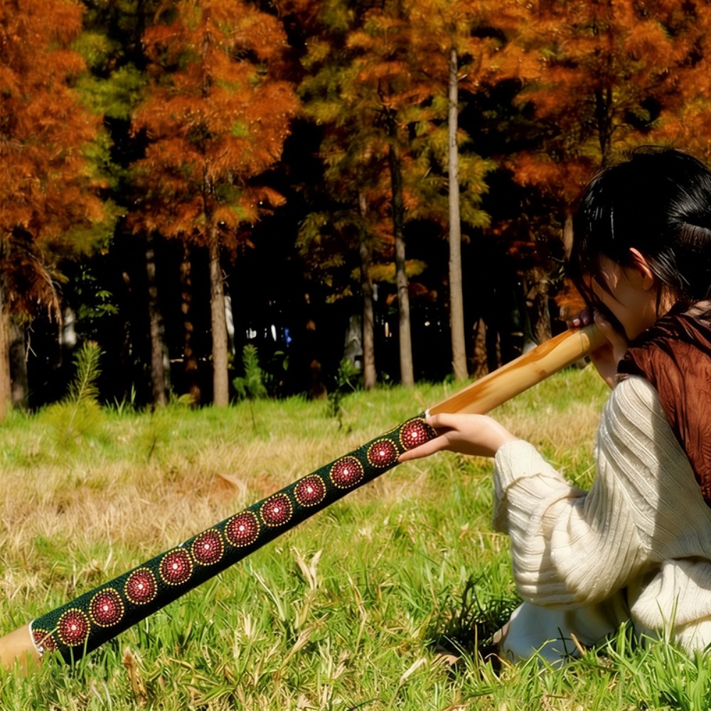 Musical Instrument Didgeridoo - Didgeridoo Kayu Jati Dicat 100/120/130/150cm Terapi