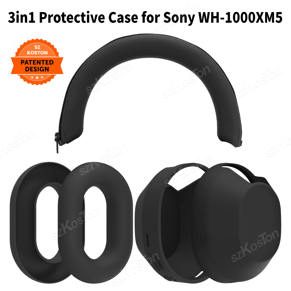 Sony Headphone Wh-1000Xm5 - Casing Pelindung Silikon 3-In-1 untuk Sony
