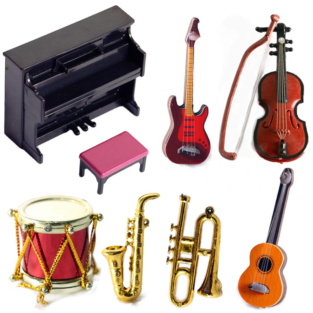 Musical Instrument Gif - Boneka Miniatur Alat Musik 1/12 Skala