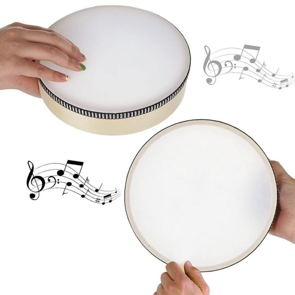 Musical Instrument For Toddlers - Hadiah Drum Tangan Kayu 4/6/8/10 Inci,