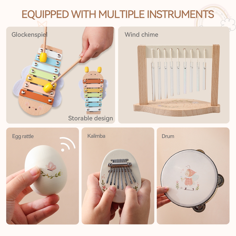 Mainan Musik Bayi Mainan Kayu  - Musical Instruments Game ulasan dan harga