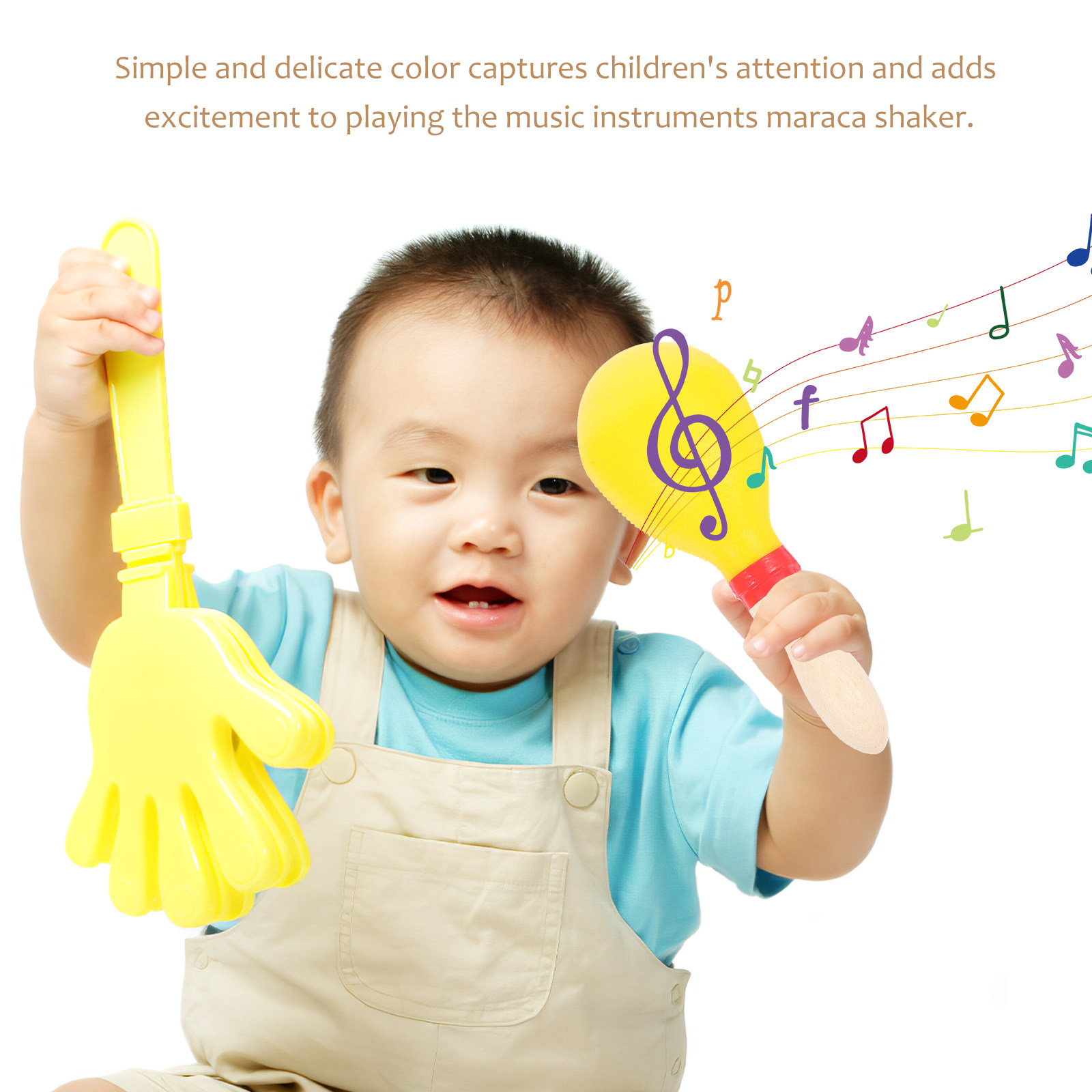 1 Pasang Pengocok Maracas Kayu - Musical Instrument For Toddlers ulasan dan harga