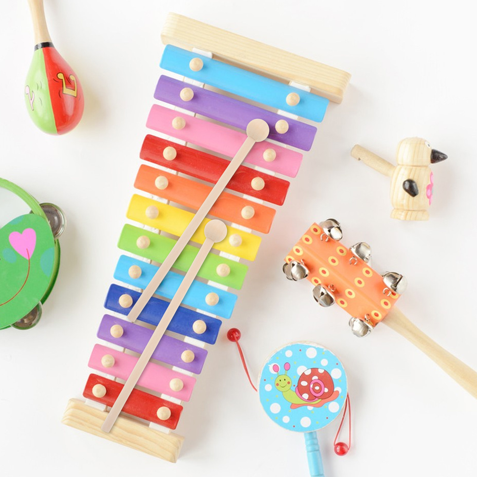 10 Buah Palu Kayu Ukuran Anak  - Musical Instrument For Toddlers ulasan dan harga